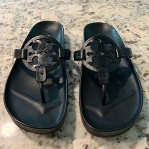 New! Tory Burch Miller cloud sandal- black 8.5